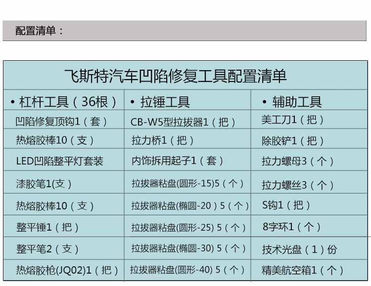 免噴漆凹陷修復（三合一）工具介紹