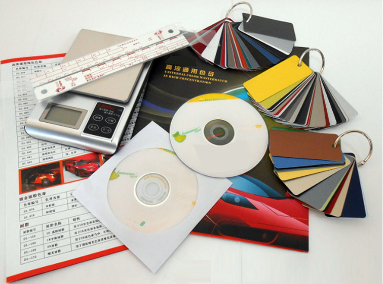 汽車(chē)調(diào)漆系統(tǒng)光盤(pán)、色卡、電子稱(chēng)